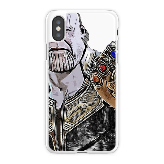 Avenger Infinity War iPhone X Case, White Tough Case