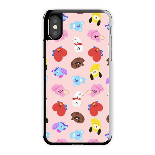 Bts Bt21 iPhone X Case, Black Snap Case