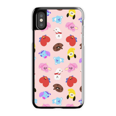 Bts Bt21 iPhone X Case, Black Snap Case