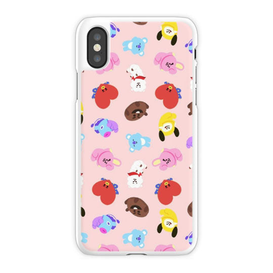 Bts Bt21 iPhone X Case, White Tough Case