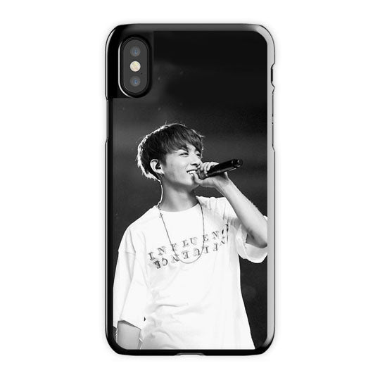 Bts Jk In Black White iPhone X Case, Black Snap Case