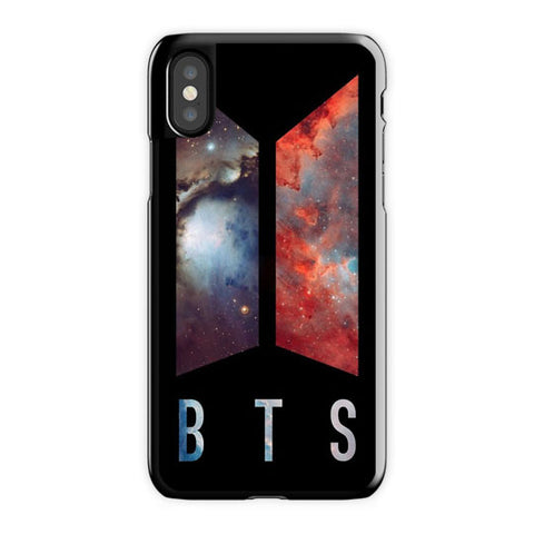 Bts Nebula iPhone X Case, Black Snap Case