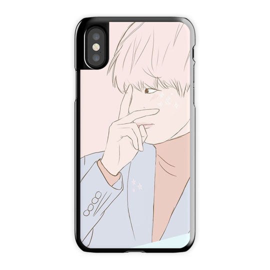 Bts Pastel Taehyung iPhone X Case, Black Snap Case