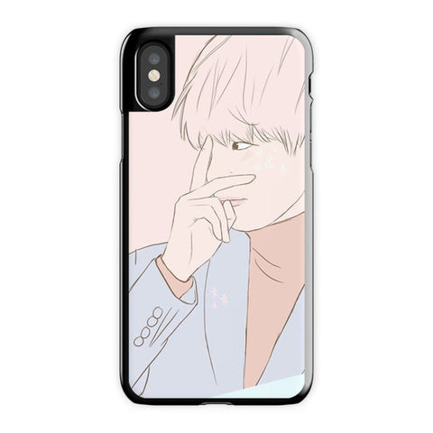 Bts Pastel Taehyung iPhone X Case, Black Snap Case