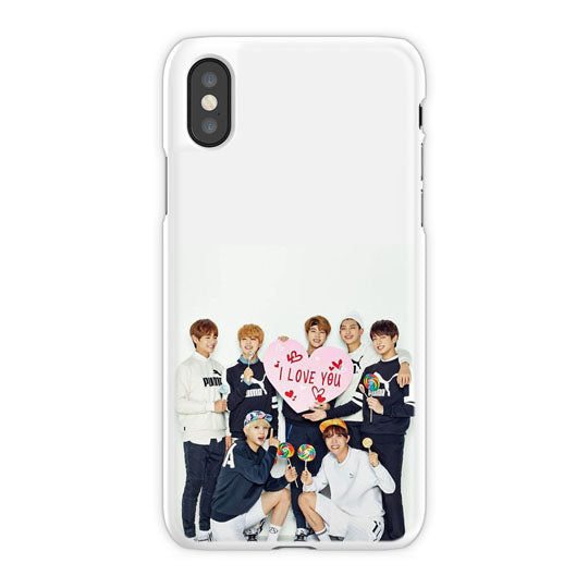 Bts Valentines iPhone X Case, White Tough Case