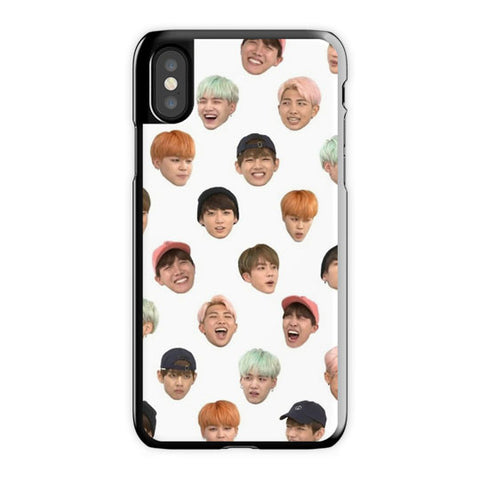 Bts iPhone X Case, Black Snap Case