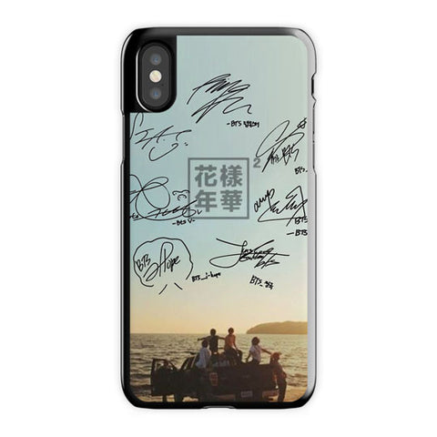 Bts iPhone X Case, Black Snap Case