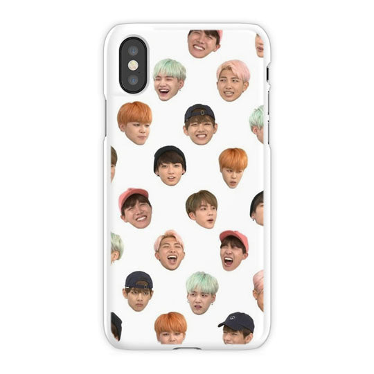 Bts iPhone X Case, White Snap Case