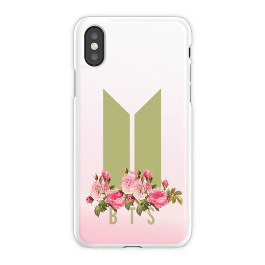 Bts iPhone X Case, White Snap Case