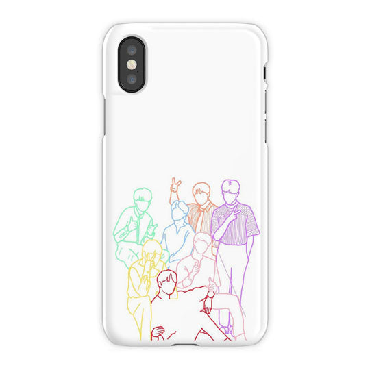 Bts iPhone X Case, White Snap Case