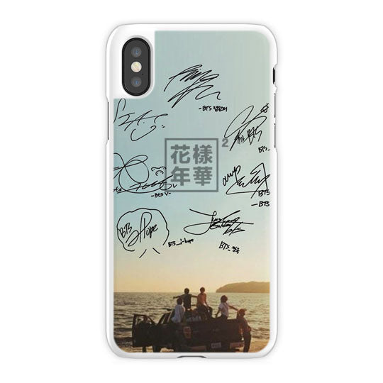 Bts iPhone X Case, White Snap Case
