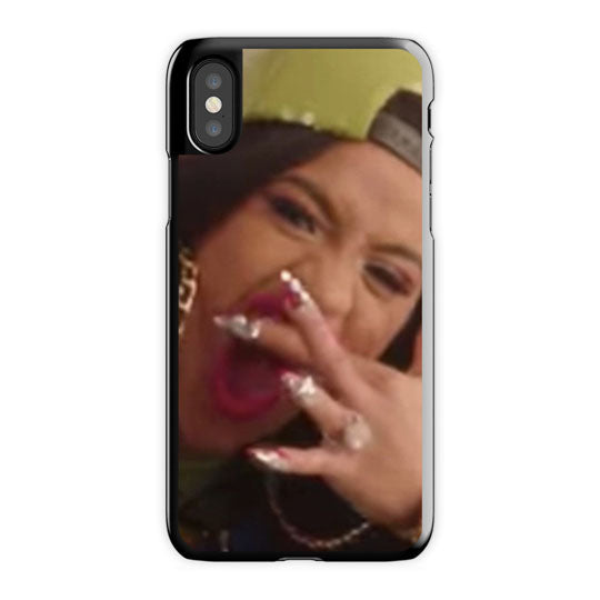 Cardi B Finesse iPhone X Case, Black Snap Case