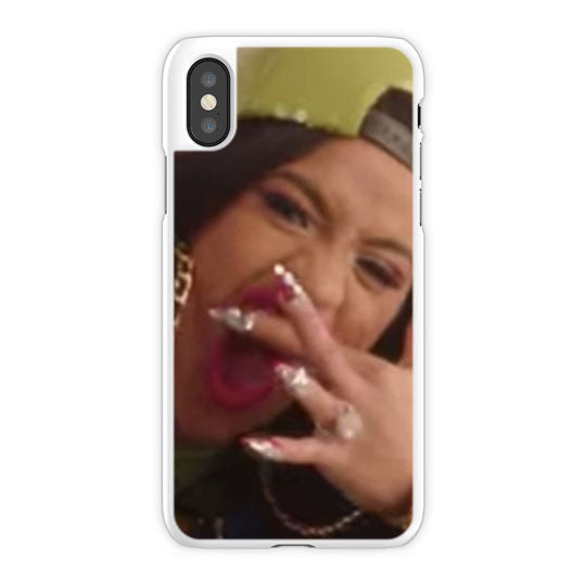 Cardi B Finesse iPhone X Case, White Tough Case