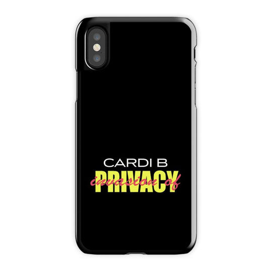Cardi B Invasion Of Privacy iPhone X Case, Black Snap Case