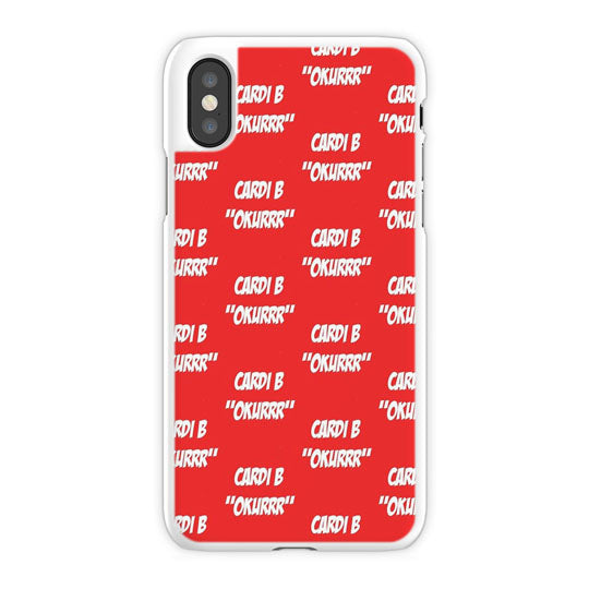 Cardi B Okurrr iPhone X Case, White Tough Case