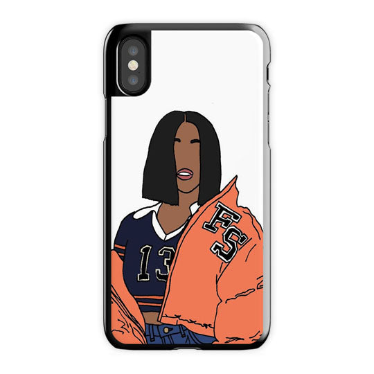 Cardi B iPhone X Case, Black Tough Case