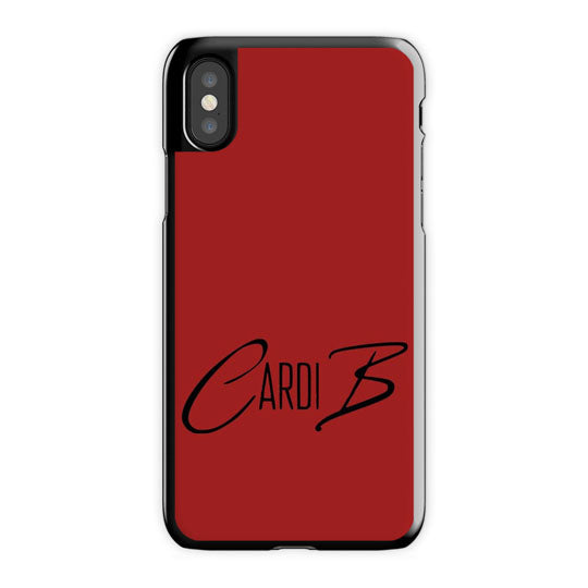 Cardi B iPhone X Case, Black Tough Case