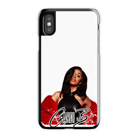 Cardi B iPhone X Case, Black Tough Case