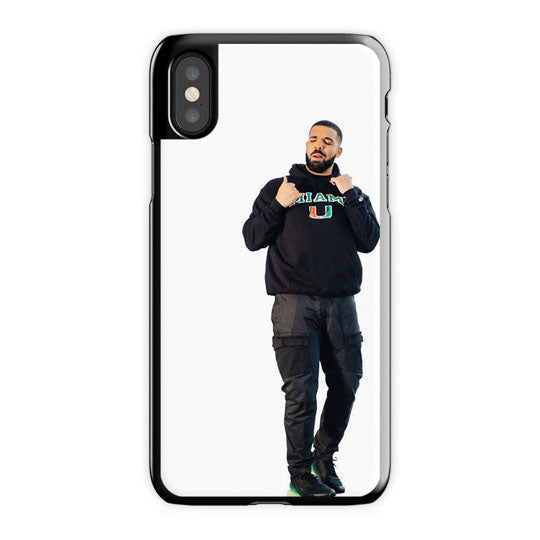 Drake At Miami iPhone X Case, Black Tough Case