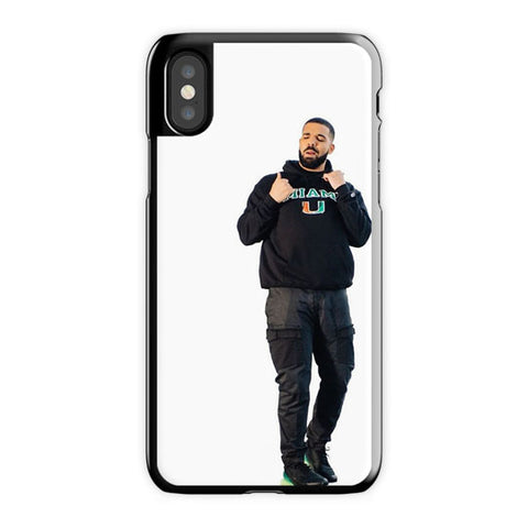 Drake At Miami iPhone X Case, Black Snap Case