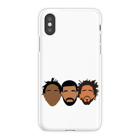 Drake J Cole Kendrick iPhone X Case, White Snap Case