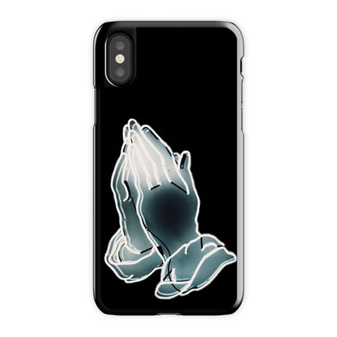 Drake Praying iPhone X Case, Black Snap Case