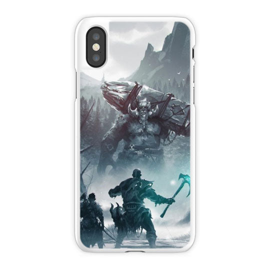 God Of War Kratos And Atreus iPhone X Case, White Tough Case