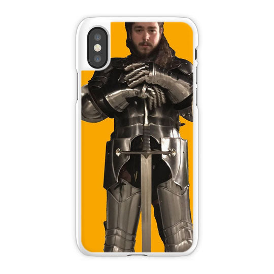 Knight Post Malone iPhone X Case, White Snap Case