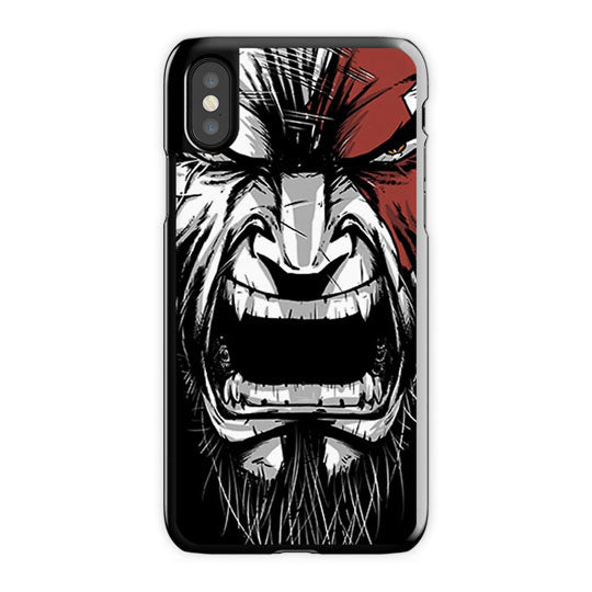 Kratos God Of War iPhone X Case, Black Tough Case