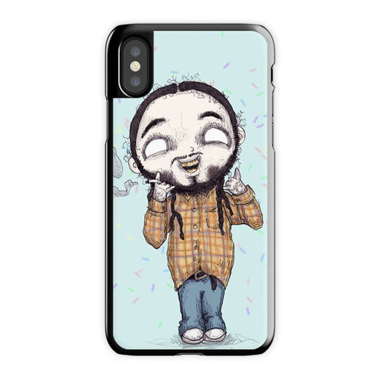 Post Malone Plush iPhone X Case, Black Snap Case
