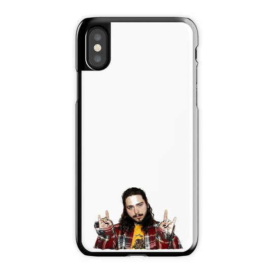 Post Malone iPhone X Case, Black Snap Case