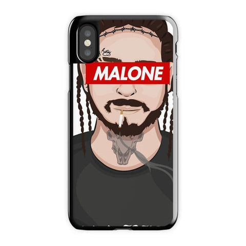 Post Malone iPhone X Case, Black Snap Case